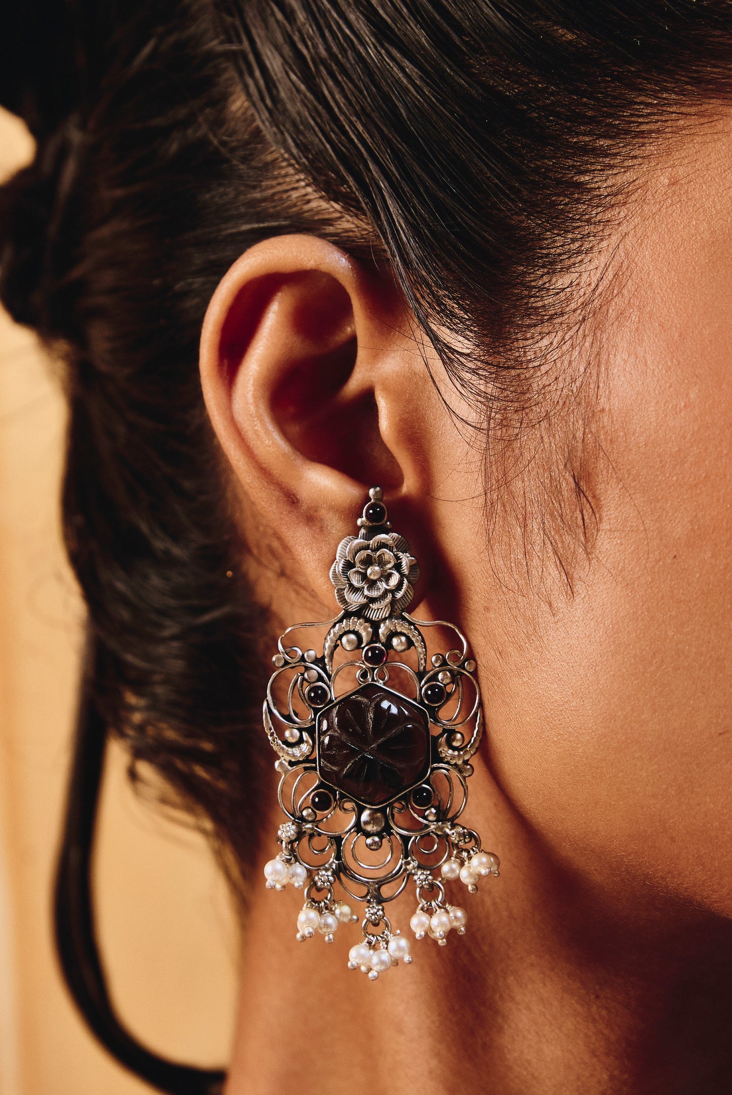 Nandi Pendant Pearl 925 silver Necklace