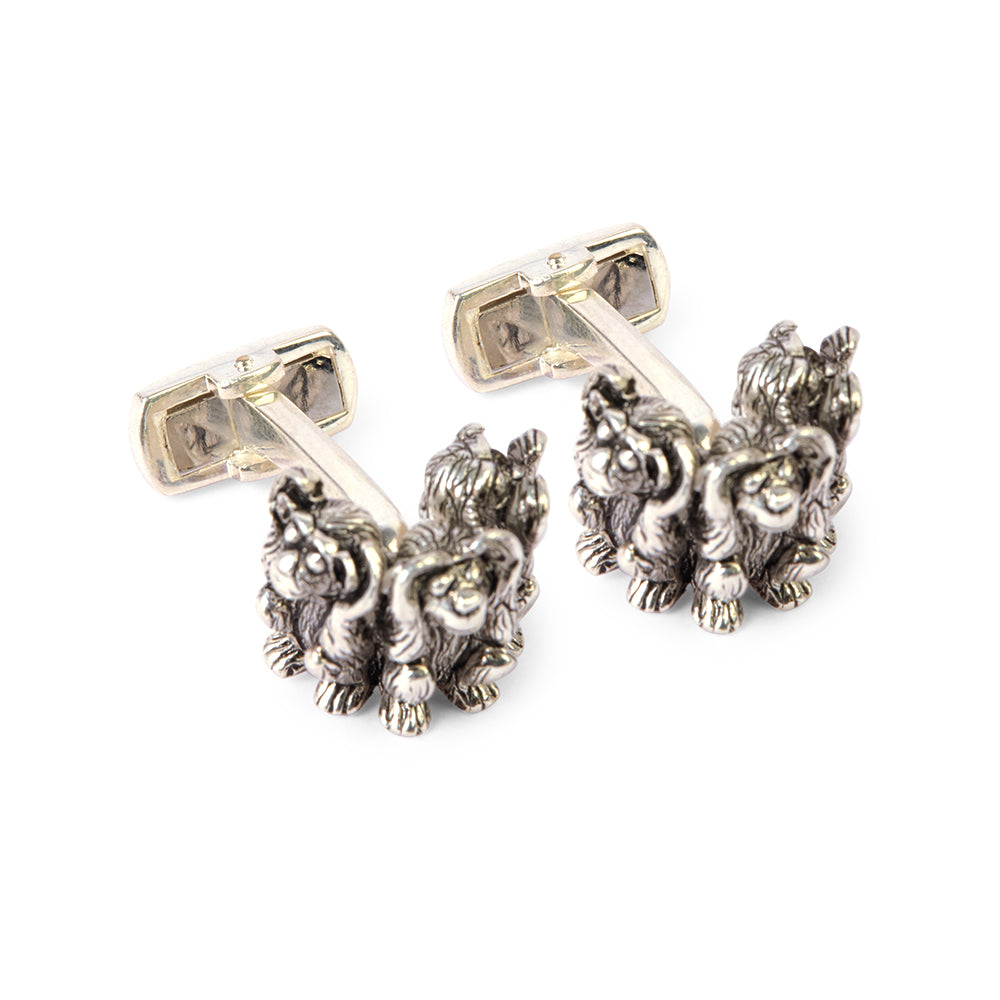 Classic Silver Sculpted Animal Cufflinks