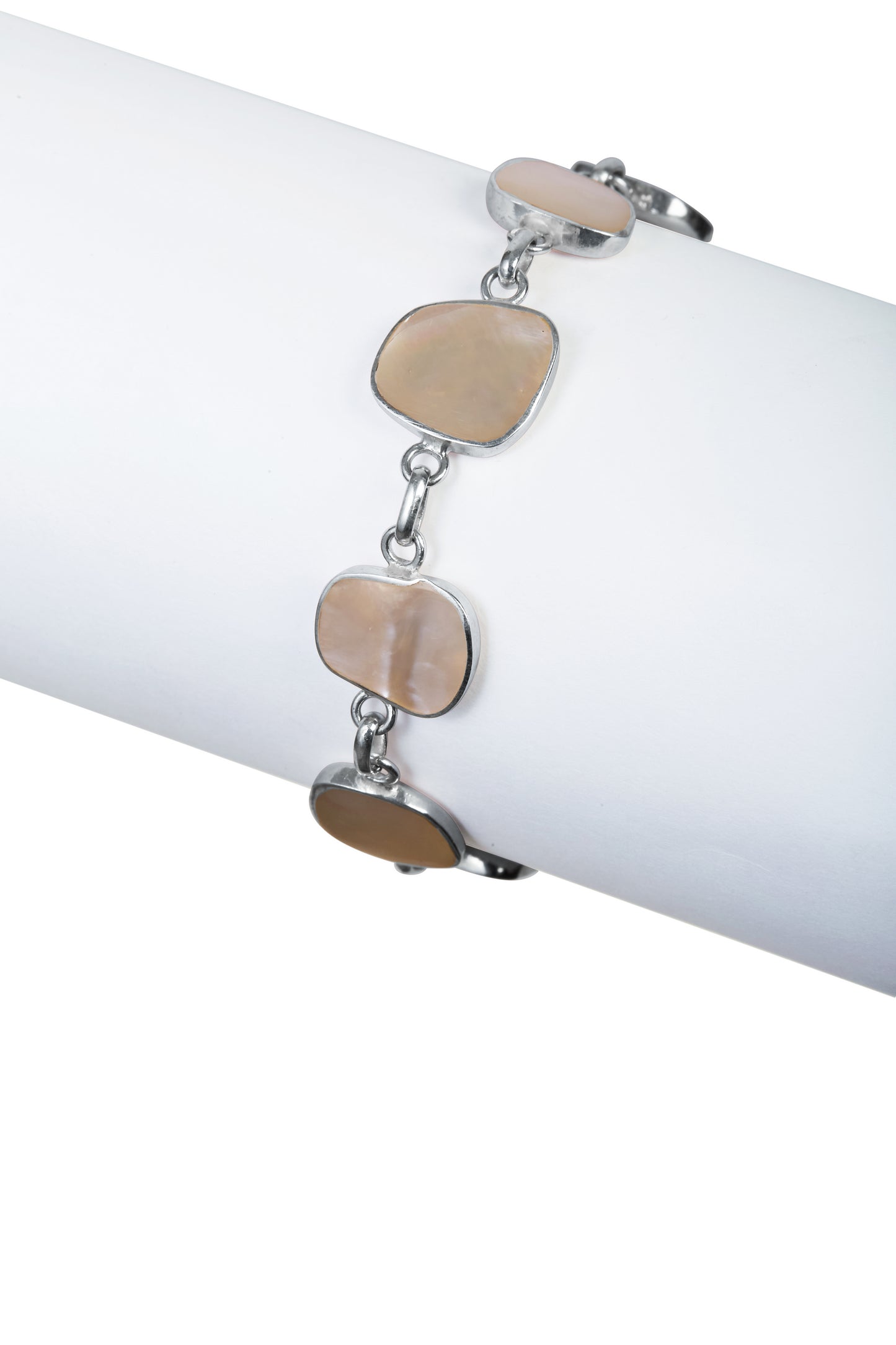 Eva Stone Oxidized Silver Cuff Bracelet with Rectangular Gemstone