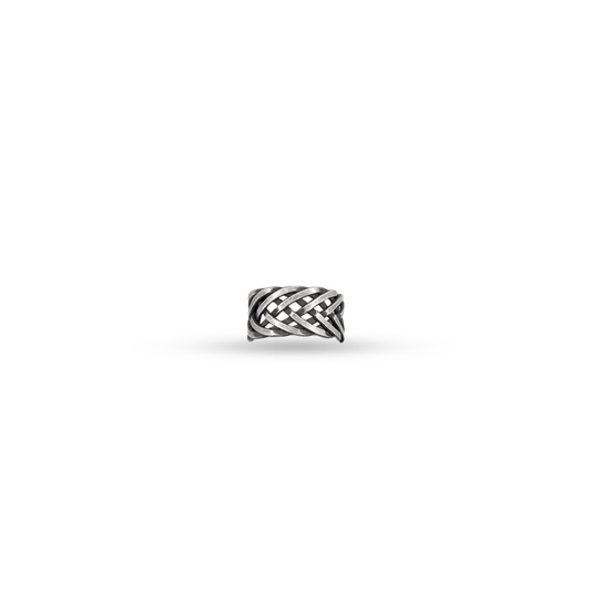 Oxidized Silver Interwoven Celtic Knot Ring