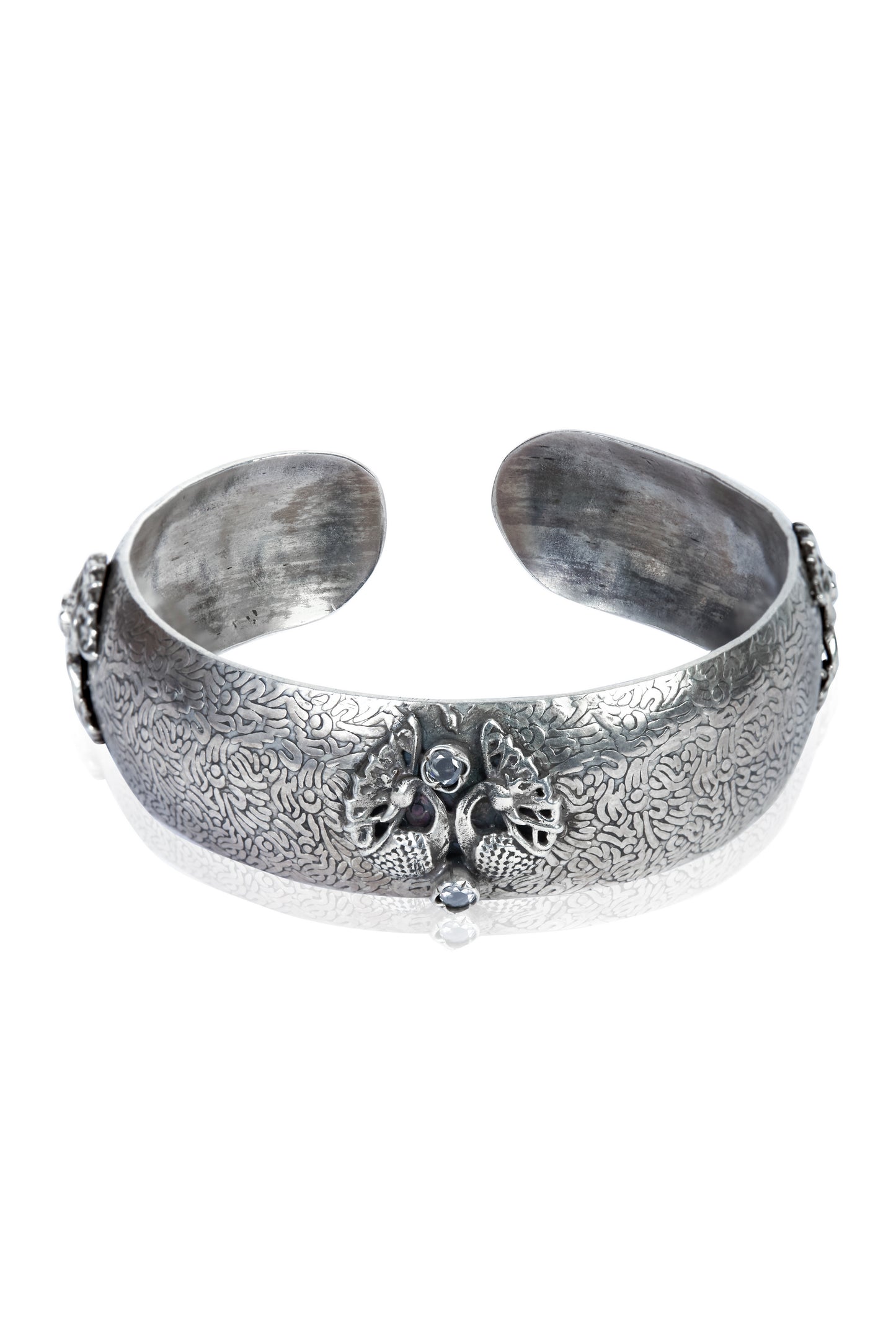 Vintage Moroccan Sterling Silver Filigree Cuff Bracelet