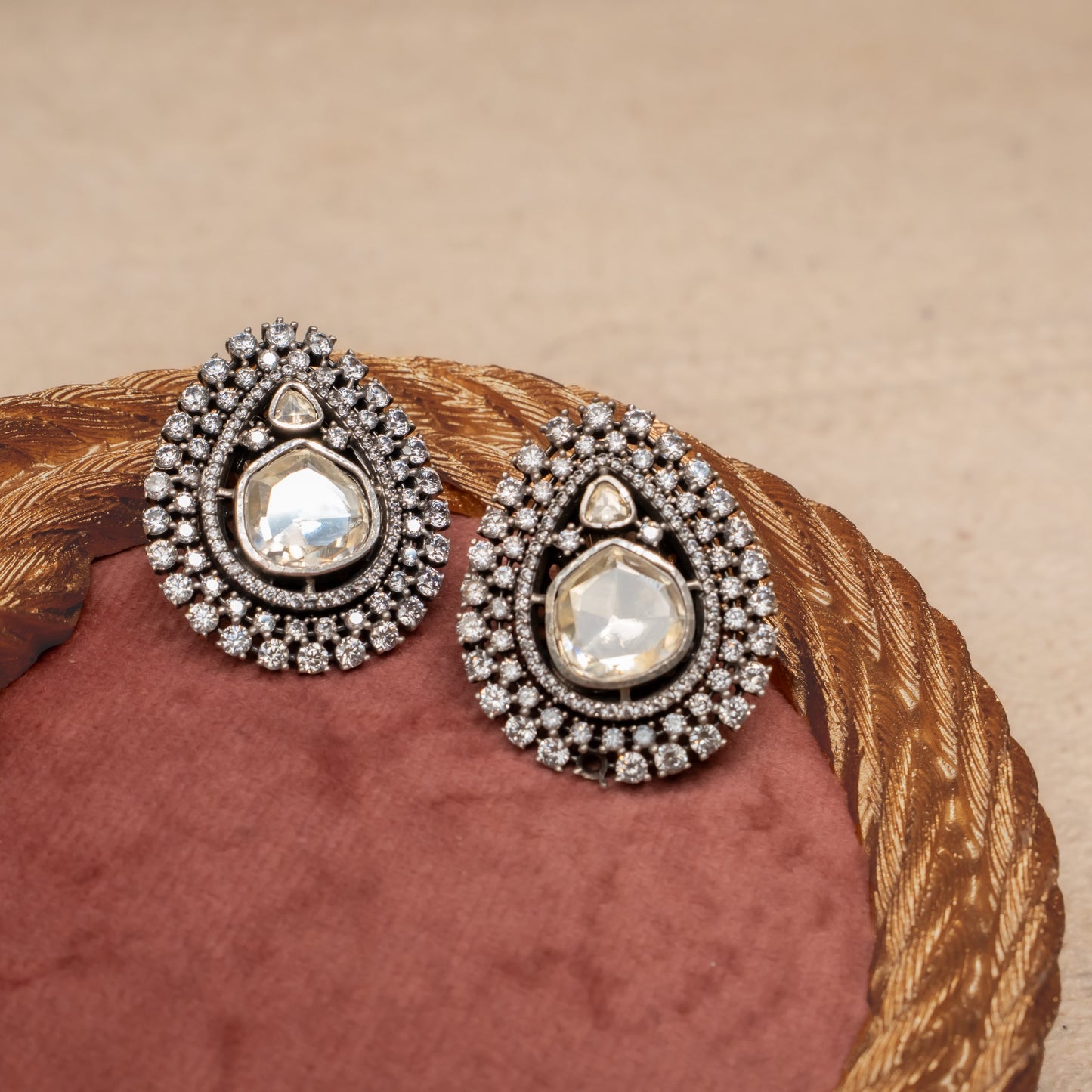 925 Radiant Moissanite Earring