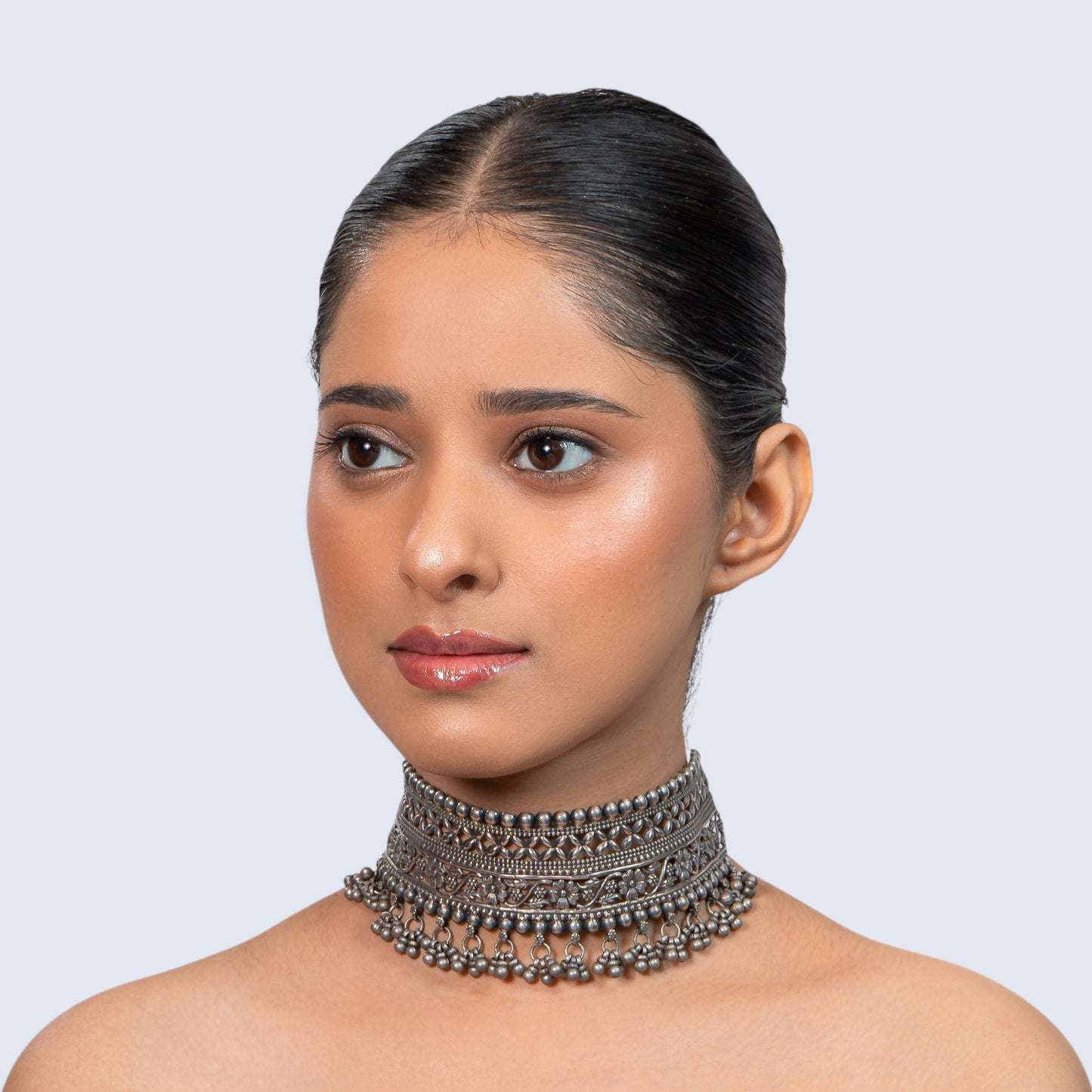 Tribal Ghungroo Choker 925 silver jewellery Oxidised Necklace