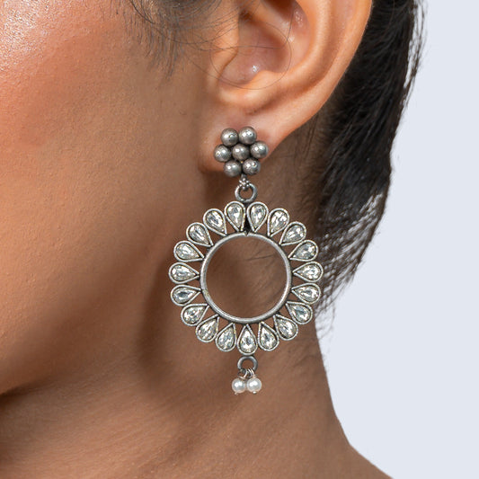 Peacock Leaf Choker 925 silver Engraved Necklace Set