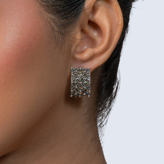 Marcasite Mesh Choker 925 silver Lightweight Necklace Set