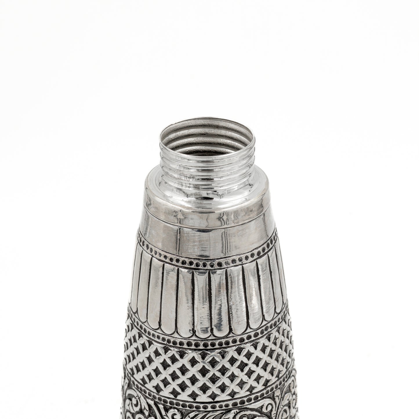 925 silver Designer Check Pattern Water Bottle
