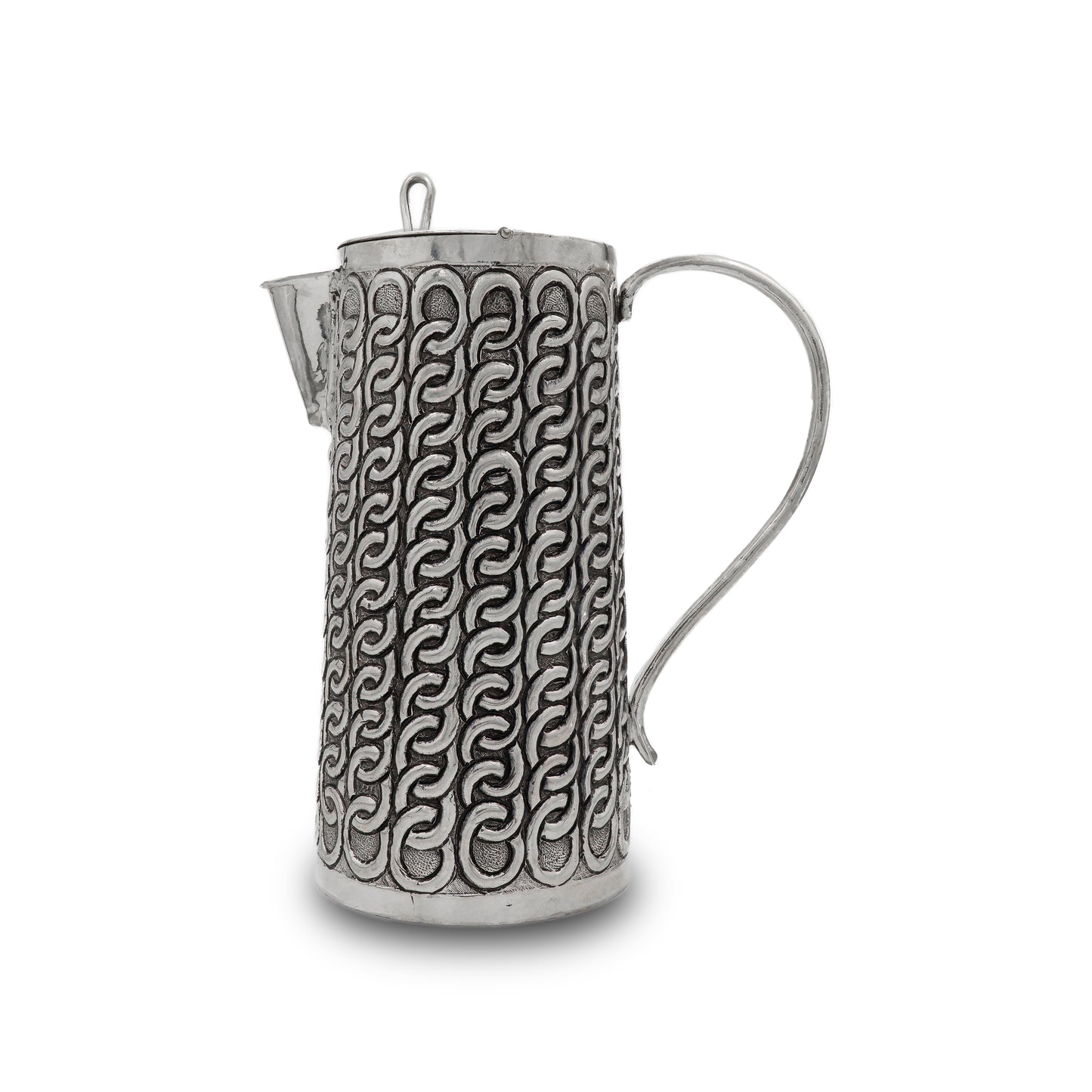 925 silver Chain Pattern Jug & Glasses Set