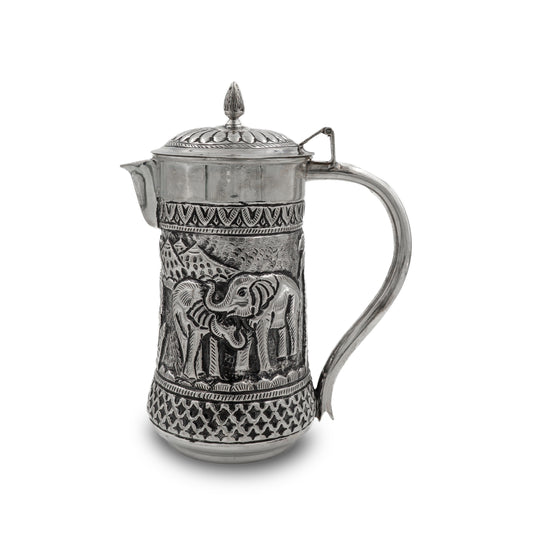 925 silver Elephant Water Jug & Glass Set