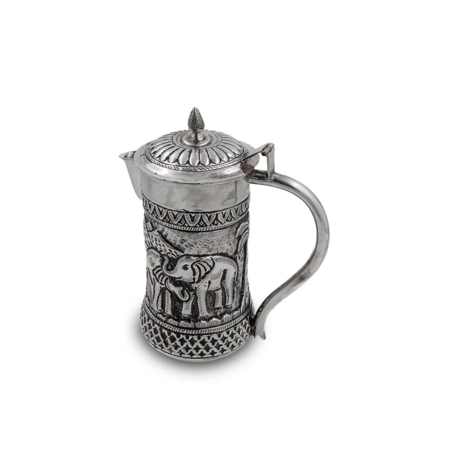 925 silver Elephant Water Jug & Glass Set