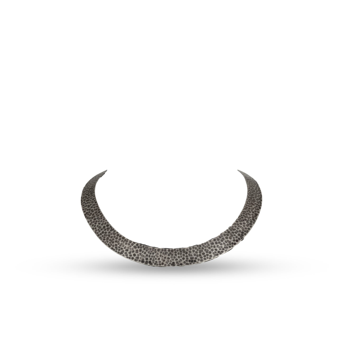 Hammered Collar 925 silver Plain Necklace