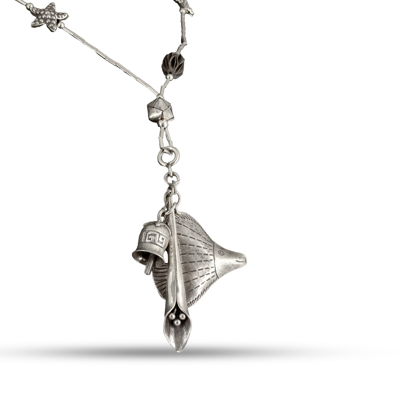 Whimsical Charm Pendant 925 silver Boho Necklace