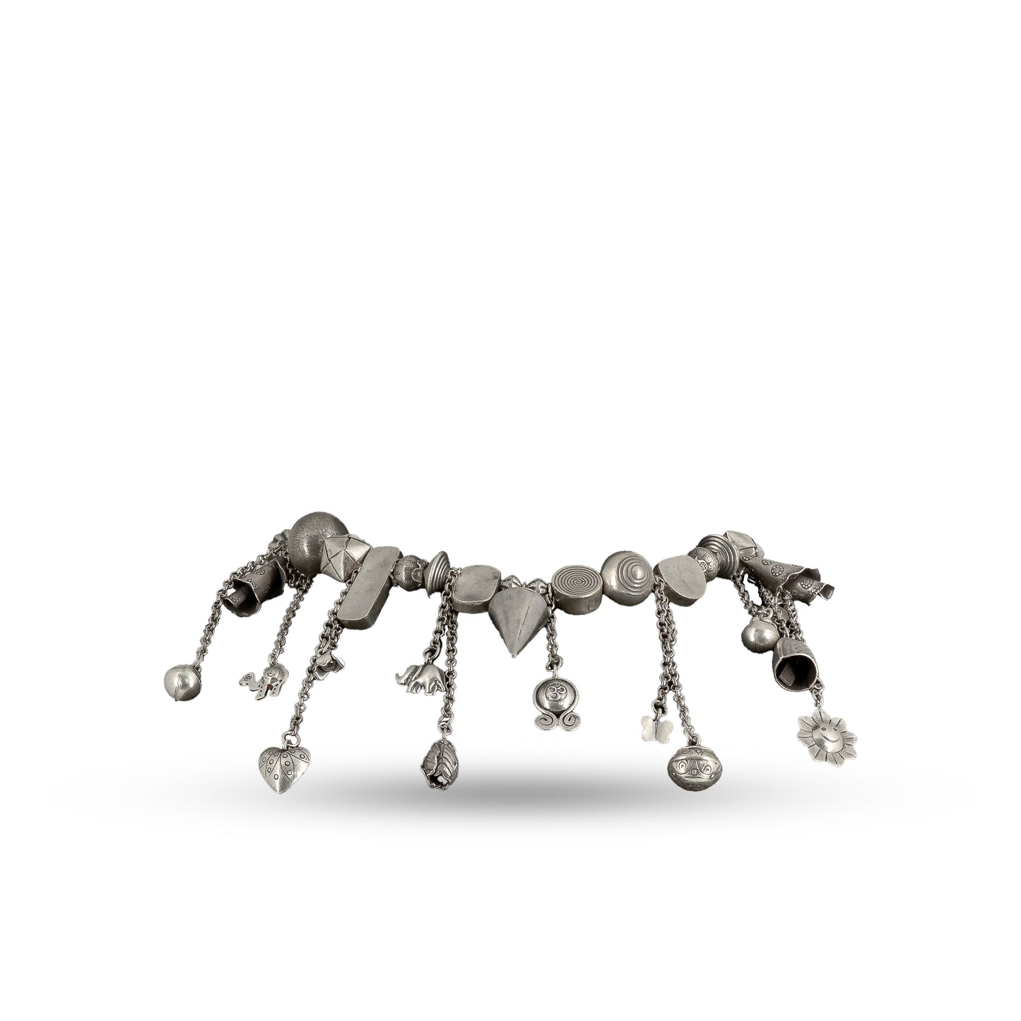 Eclectic Charm Chain 925 silver Statement Necklace