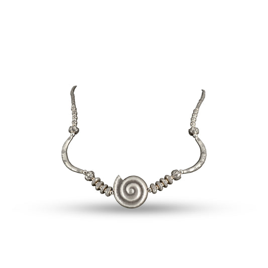 Shell Spiral Minimal 925 silver Necklace