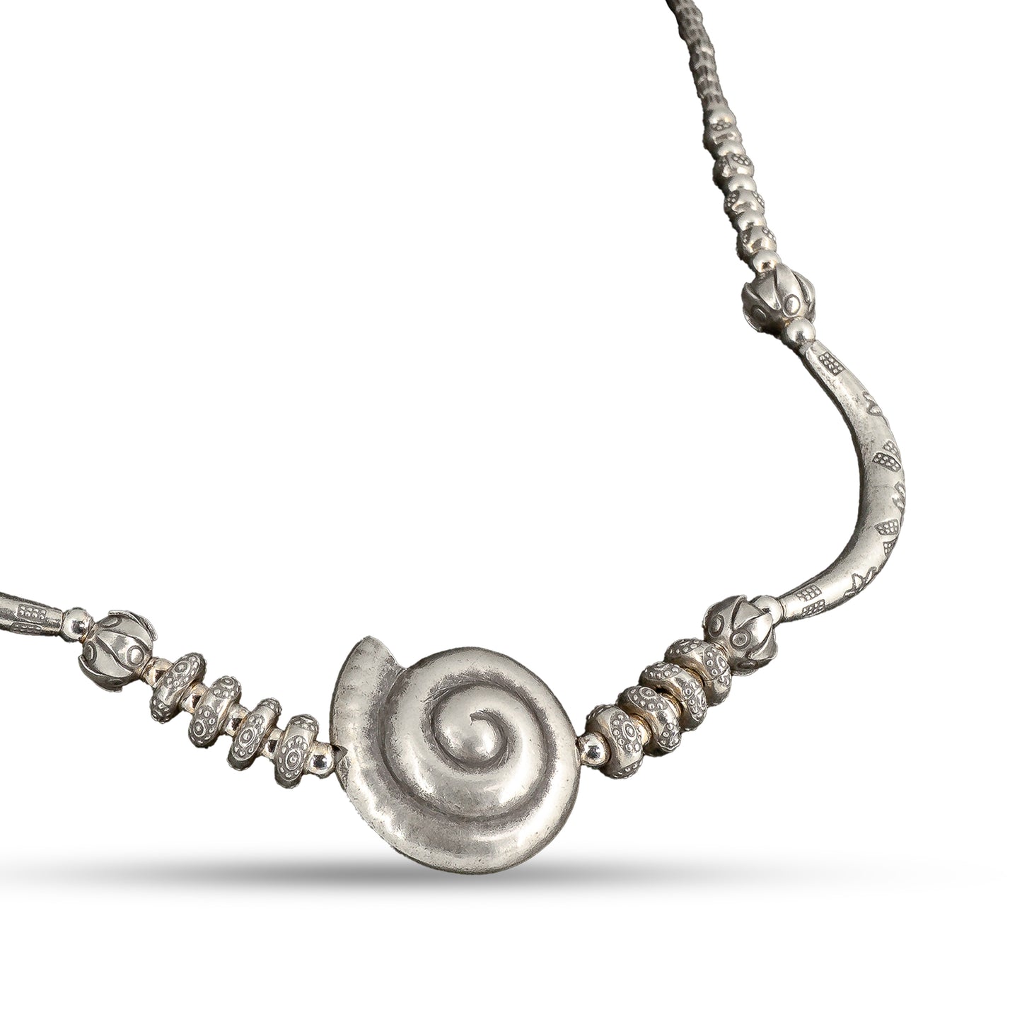 Shell Spiral Minimal 925 silver Necklace