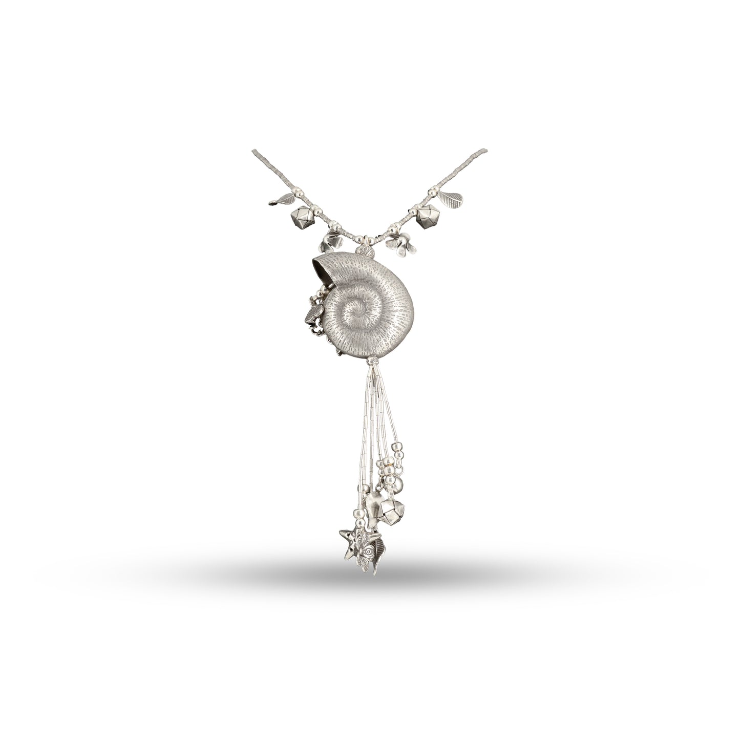 925 Silver Shell Tassel Necklace