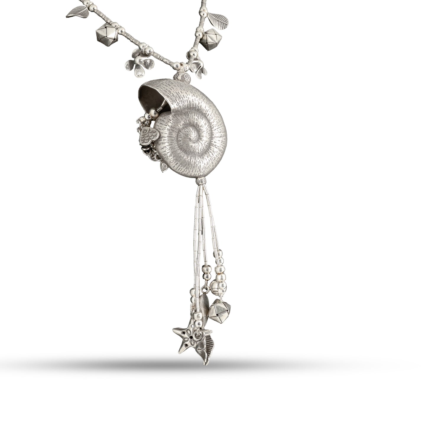 925 Silver Shell Tassel Necklace