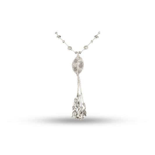Leaf Tassel 925 silver Pendant Necklace