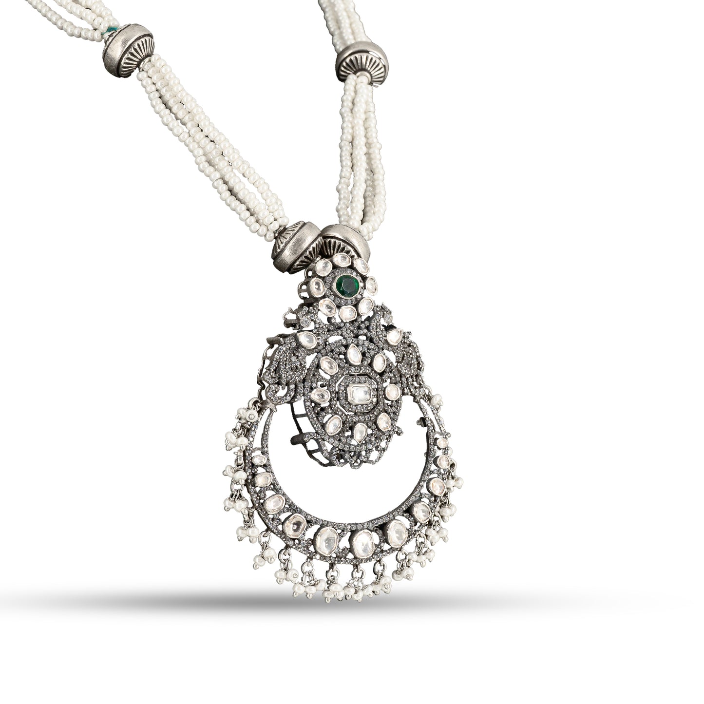 Pearl Cluster Pendant 925 silver Heritage Necklace