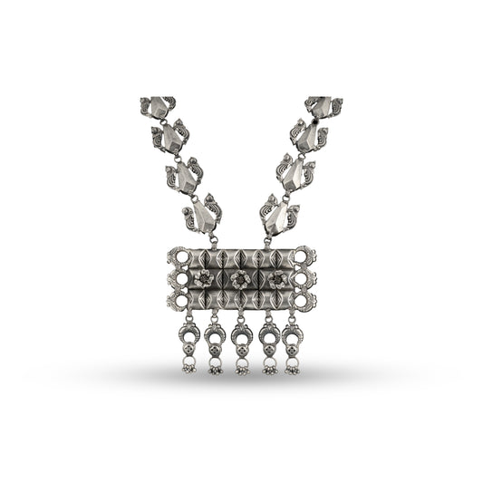 Geometric Tribal Pendant 925 silver Necklace