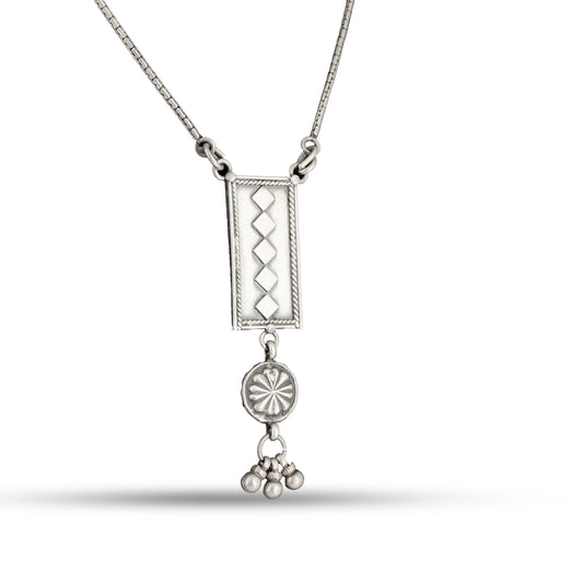 Geometric Boho 925 silver Minimal Pendant Necklace