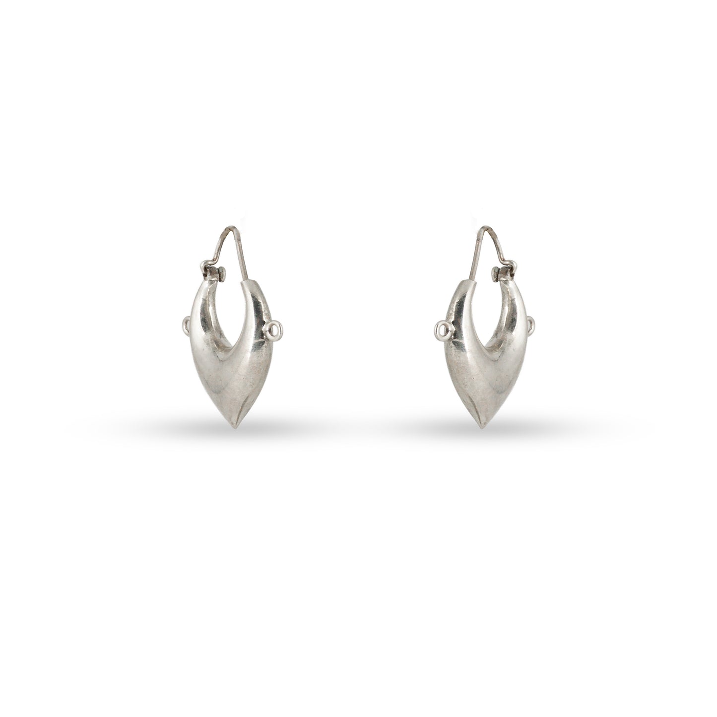 Sleek Tribal Hoop 925 silver Minimal Earrings