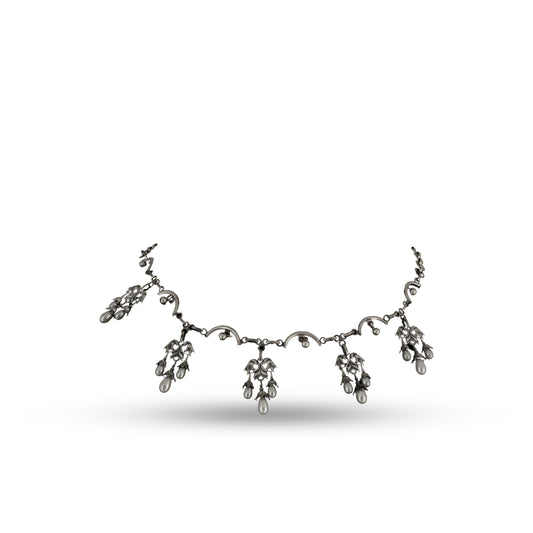 Dangling Ball 925 silver Minimal Choker Necklace