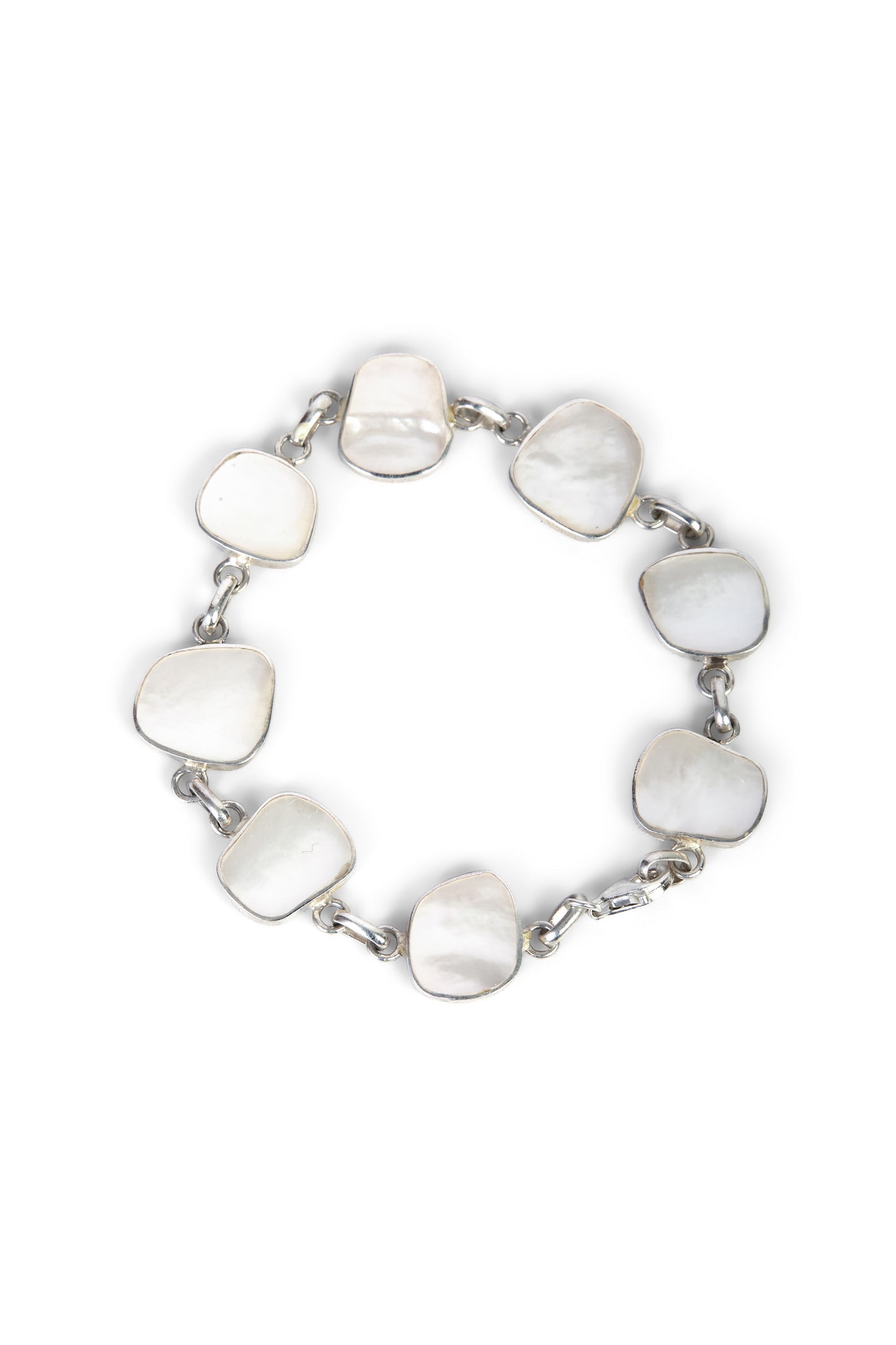 Eva Stone Oxidized Silver Cuff Bracelet with Rectangular Gemstone