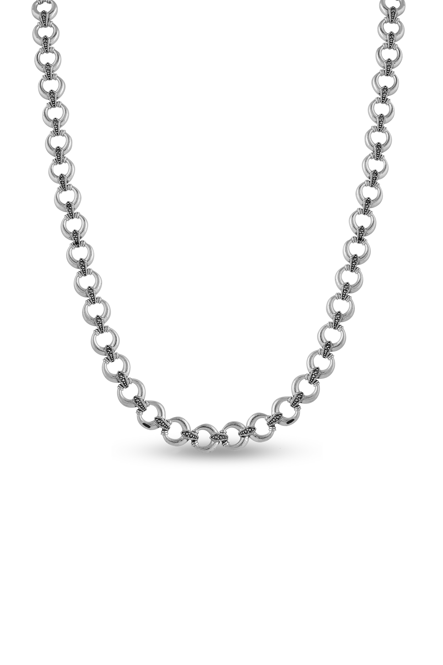 925 Sterling Silver Necklace set,Cubion chain Design image 2