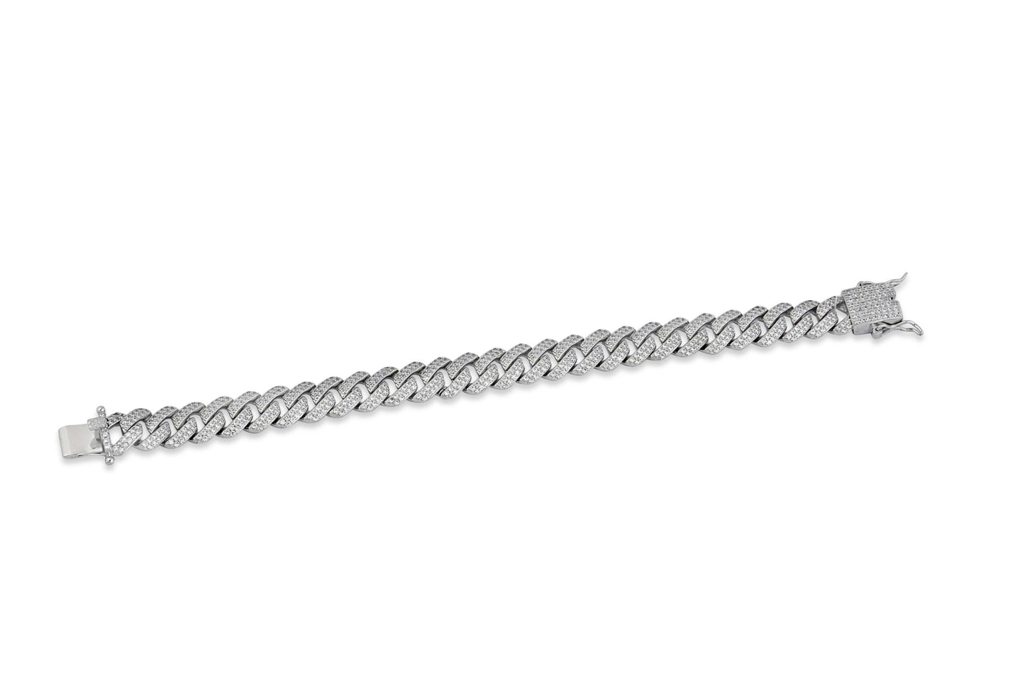 Moissanite Prong Cuban Chain Hip Hop Bracelet image 2