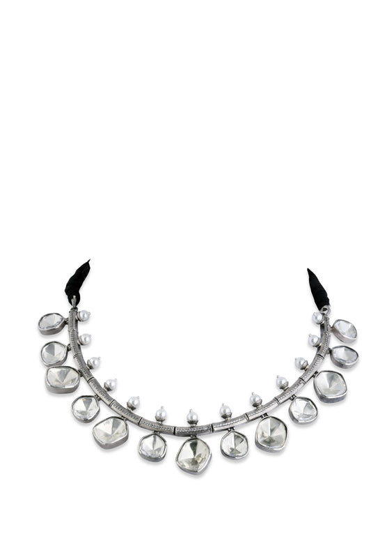 Moissanite Neck Pc With Earrings image 1