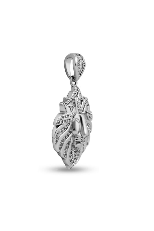Mined White Diamond Sterling Silver Pendant image 1