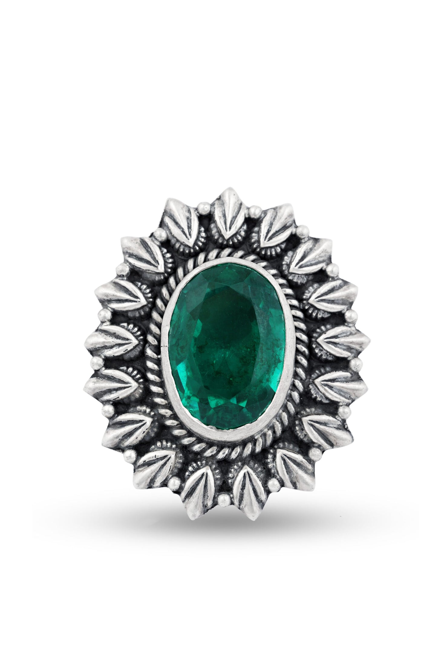 Round Shape Emerald Ring image 0