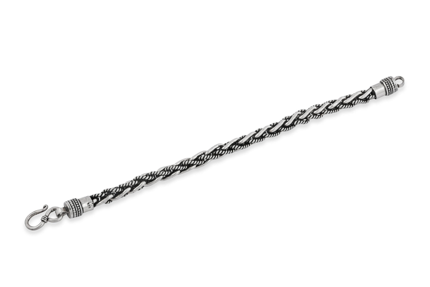 Round Silver Weave Bracelet image 2