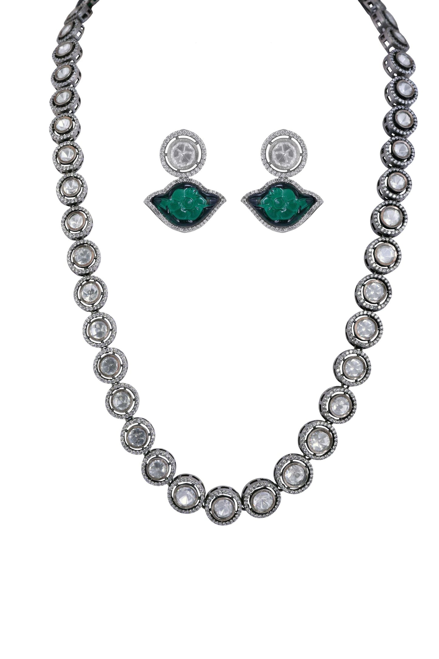 Silver AD-Studded Jewellery Set image 0
