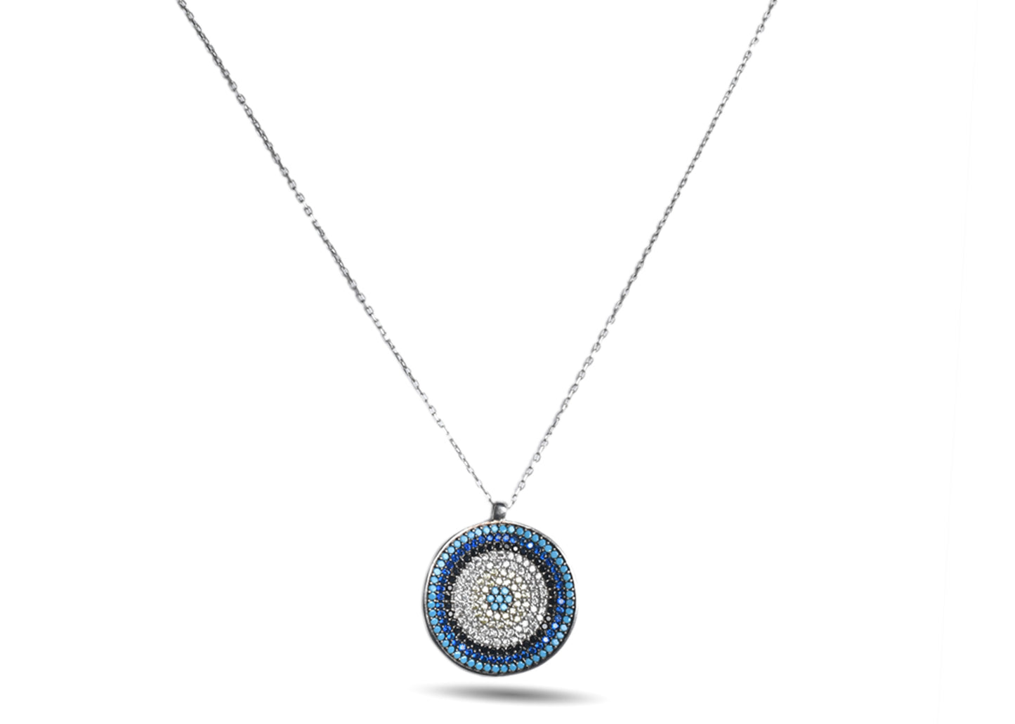 925 Silver Evil Eye Pendant image 1