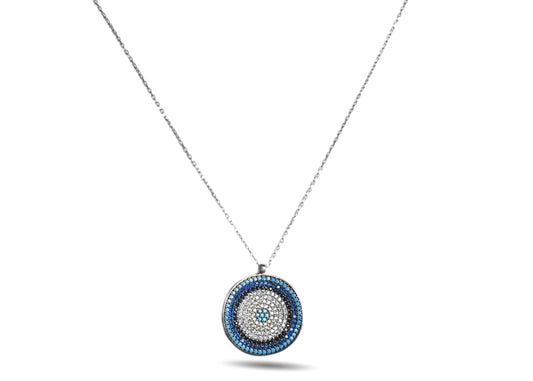 925 Silver Evil Eye Pendant image 1