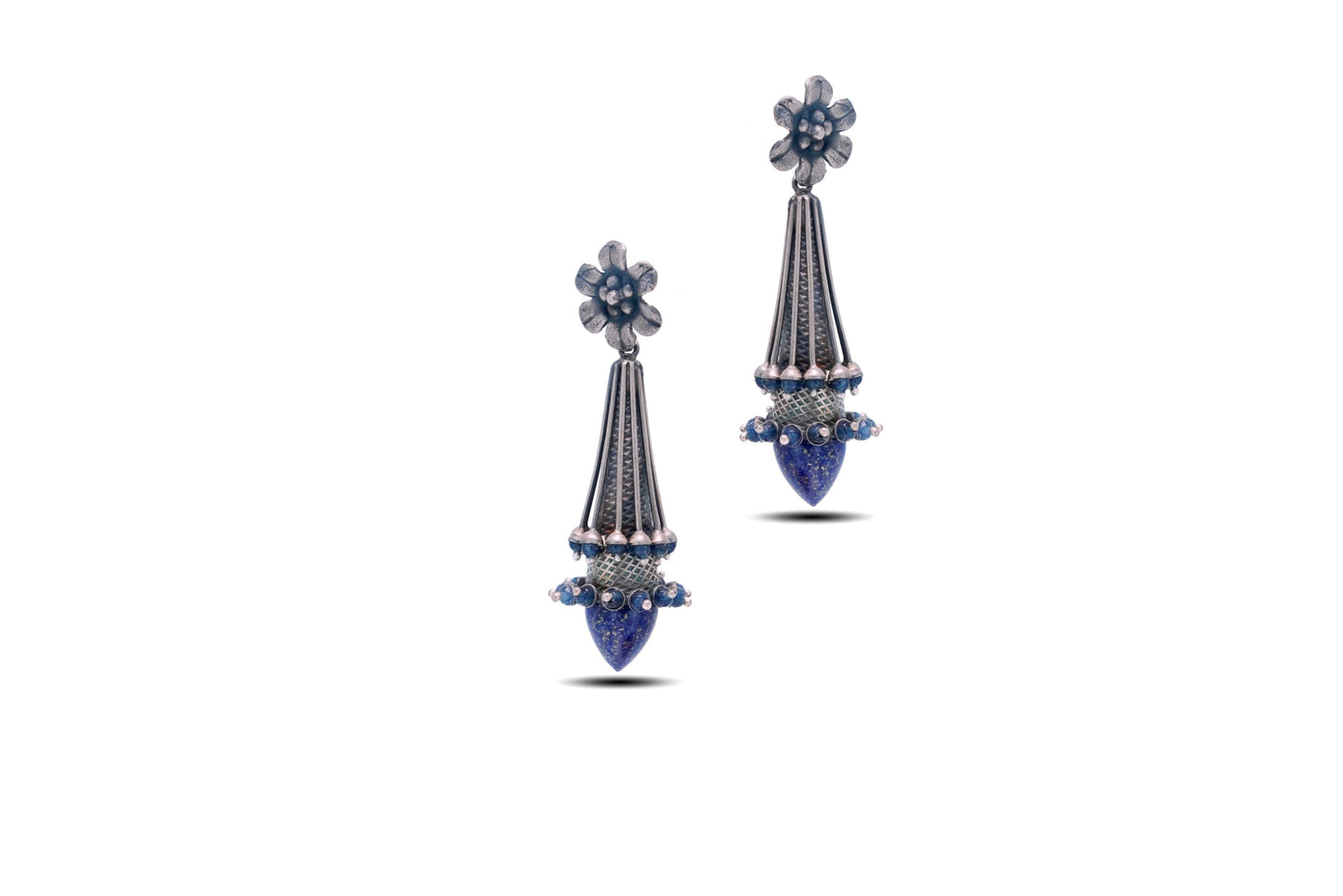 925 Silver Lapic Lazuli Dangler Earring image 2