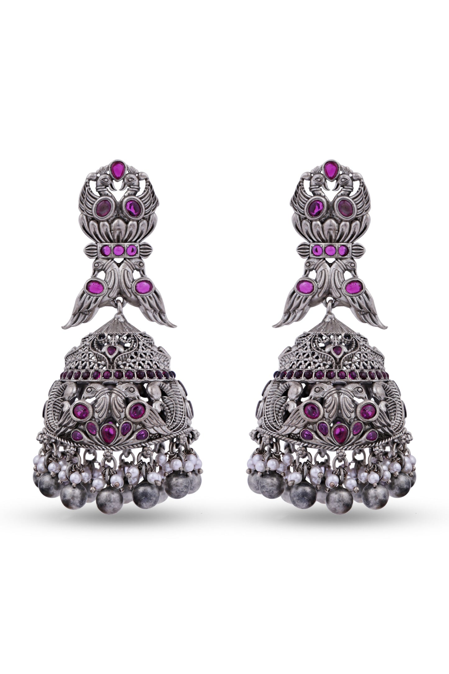 Silver 925 Stone Jhumka image 0