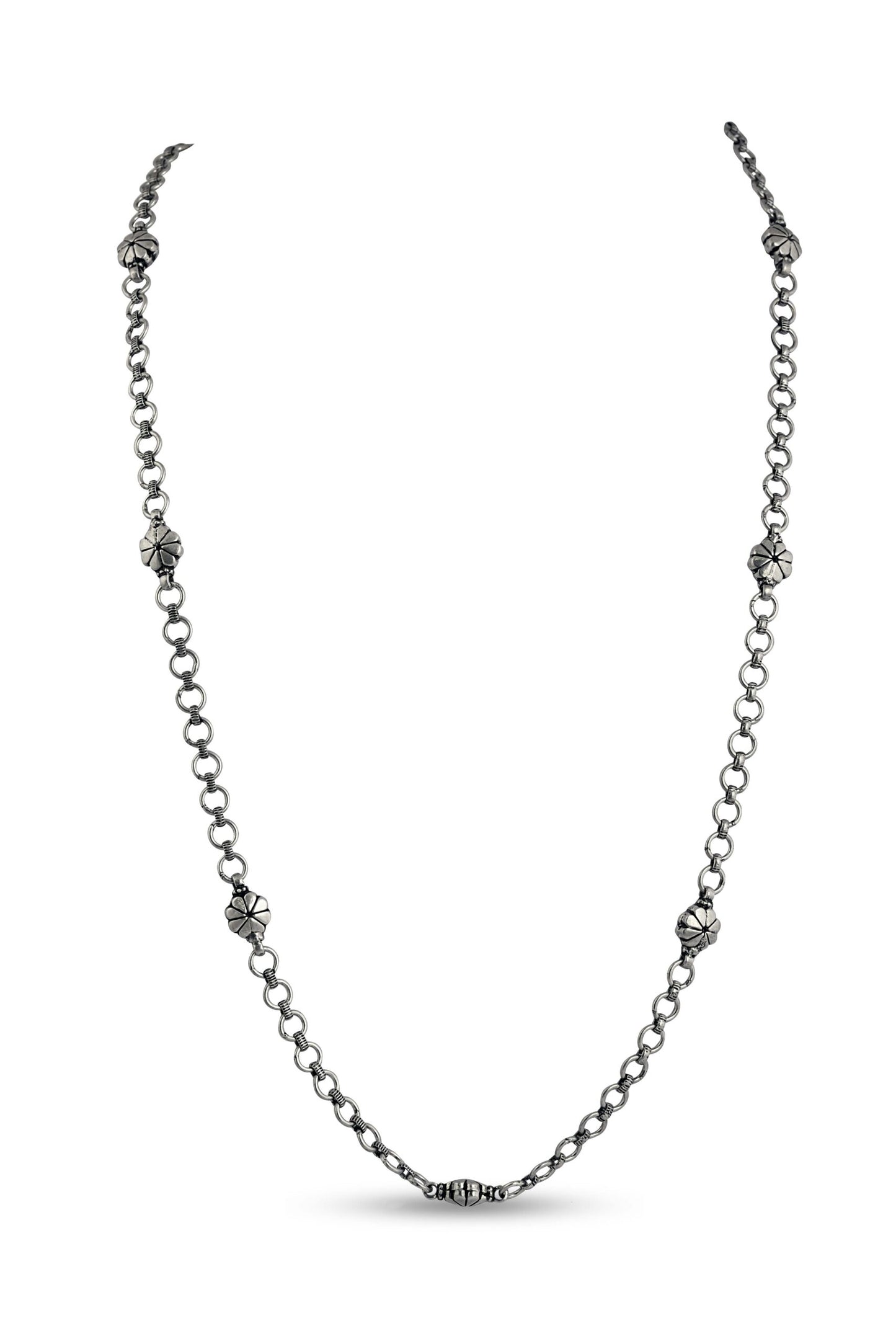 Silver 925 Bridget Chain Link Long Necklace image 0