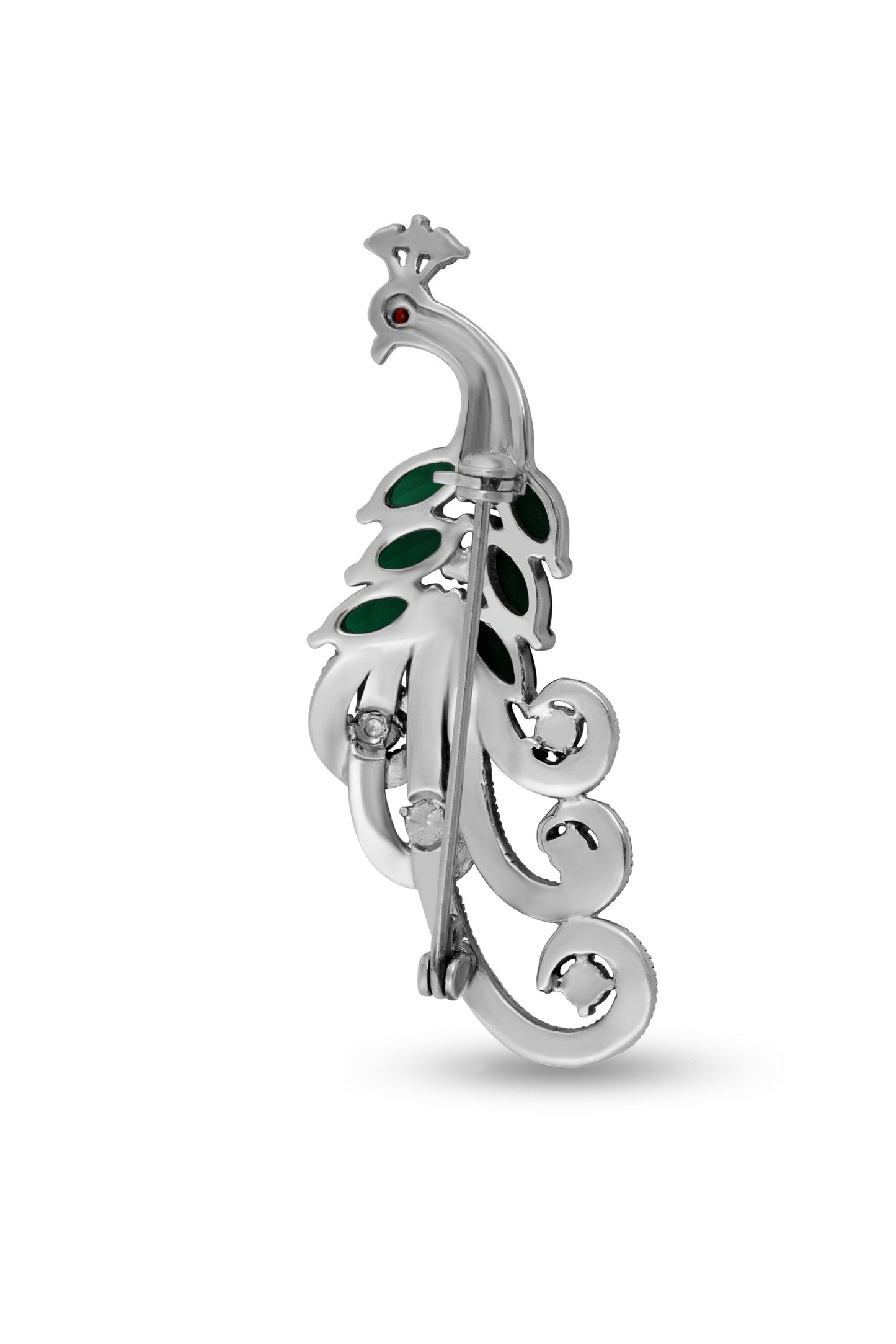 Sterling Silver Peacock Broch image 2