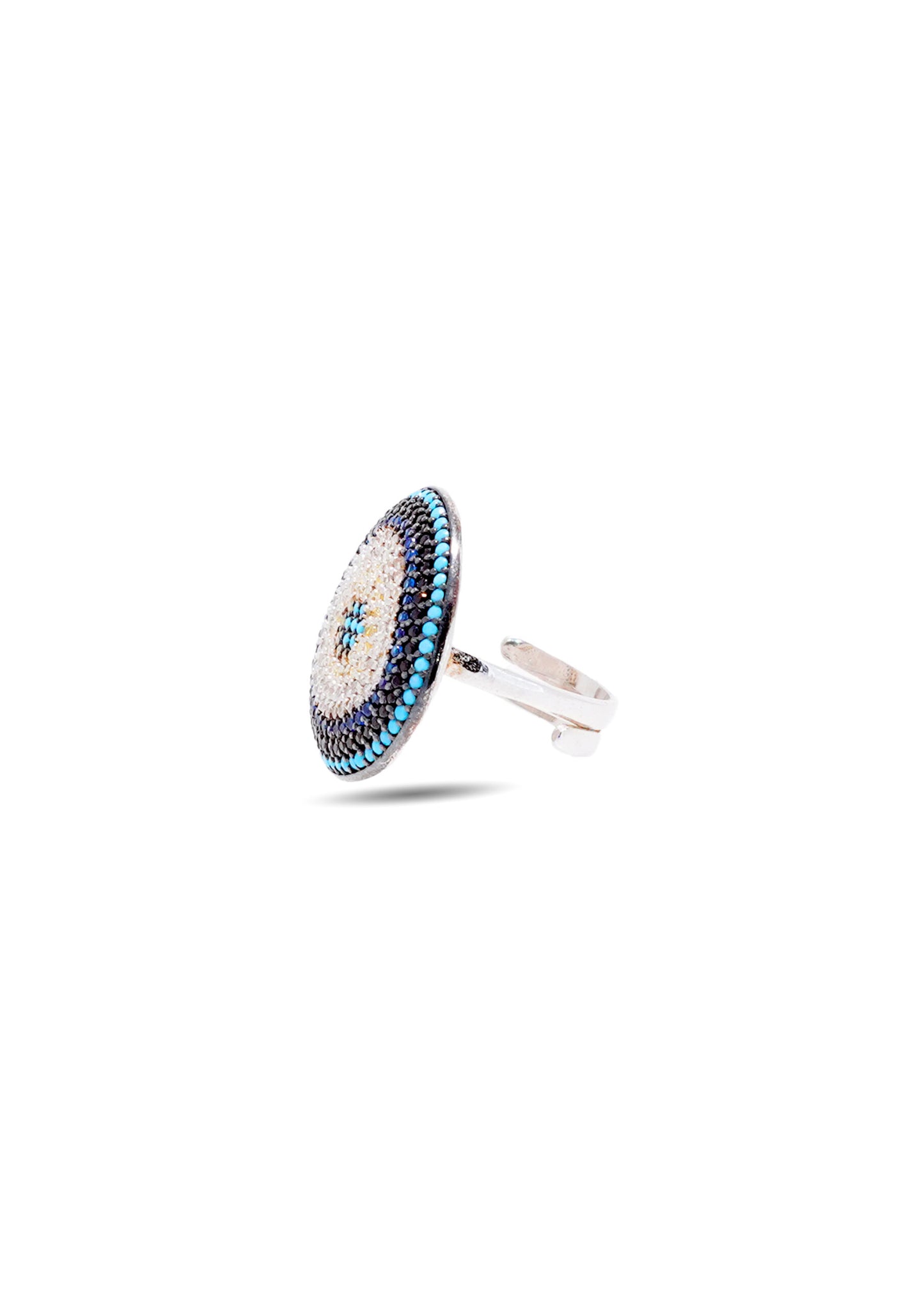 925 Silver Evil Eye Ring image 1