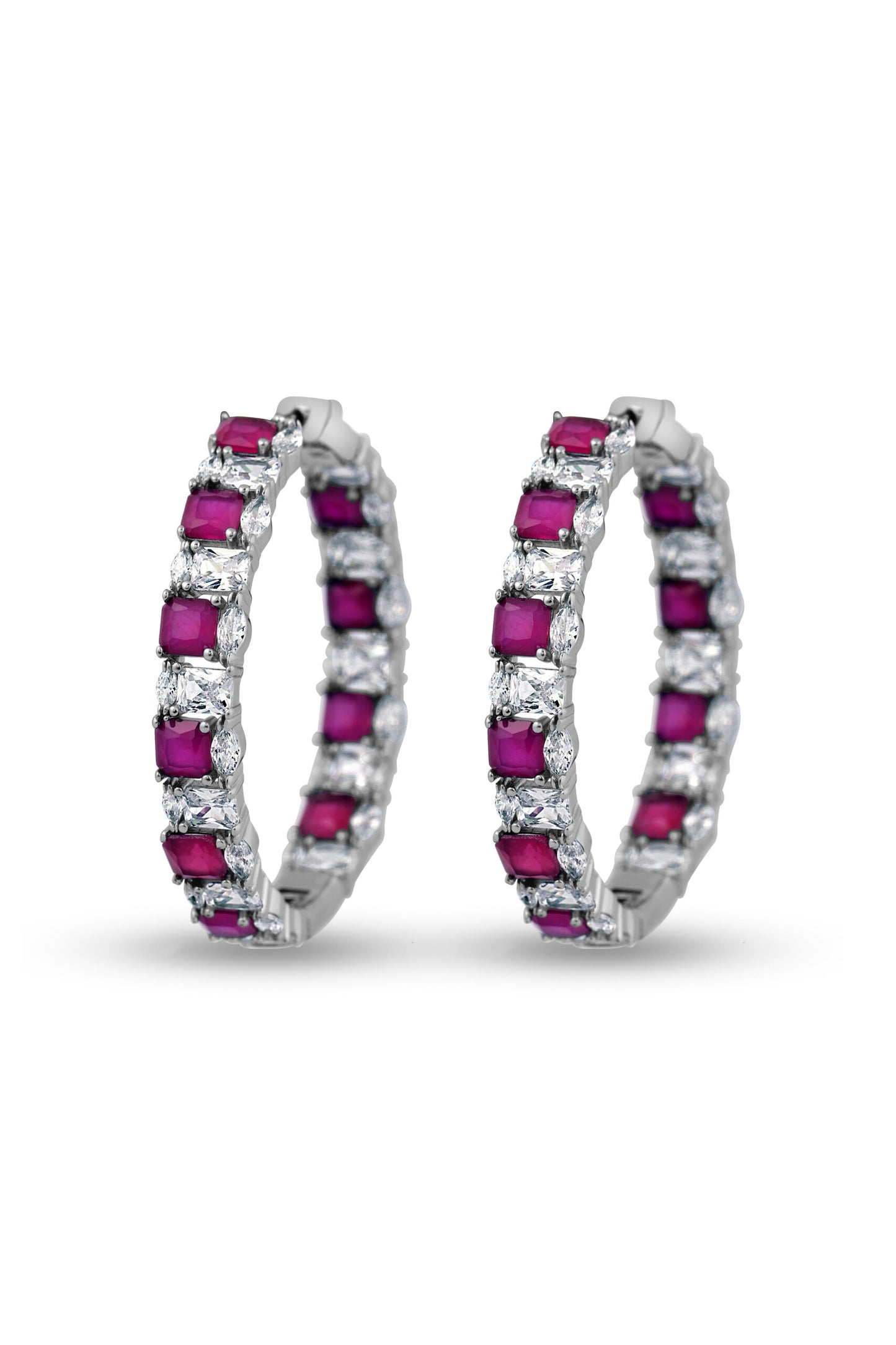Sterling Silver Ruby Earrings image 0