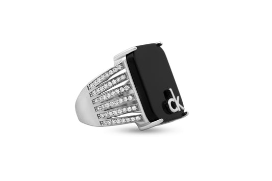 Chimoda Sterling Silver Onyx Stone Ring image 1