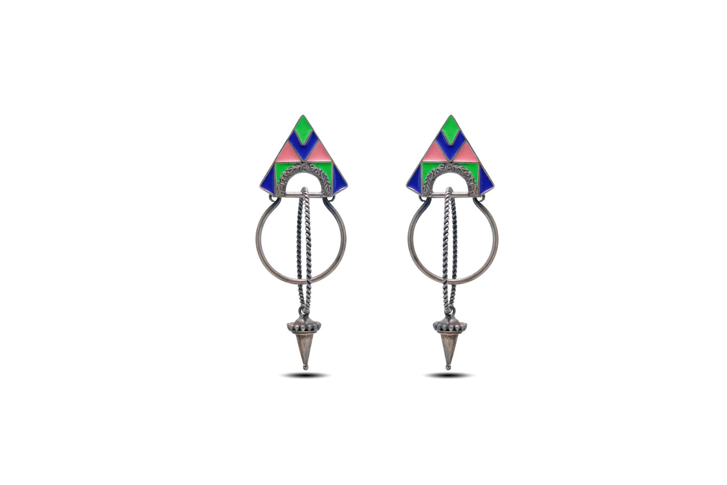 925 Silver Multi Colored Earring image 0