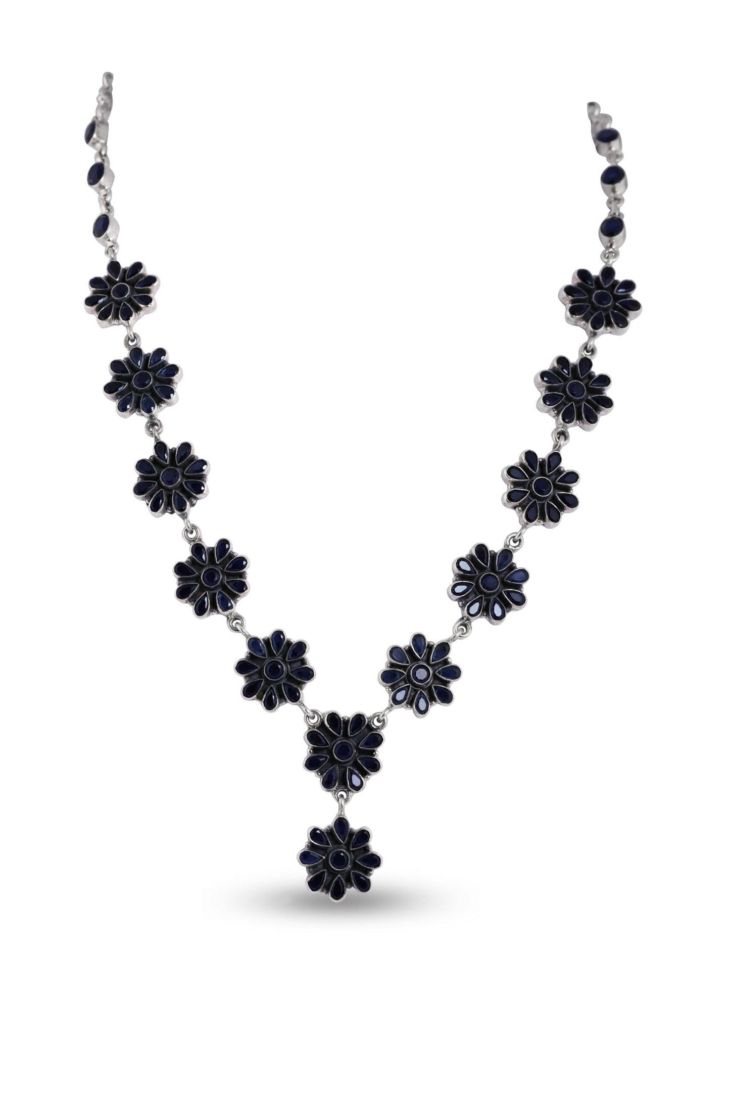 Flowering Feature Black Necklace Set image 1