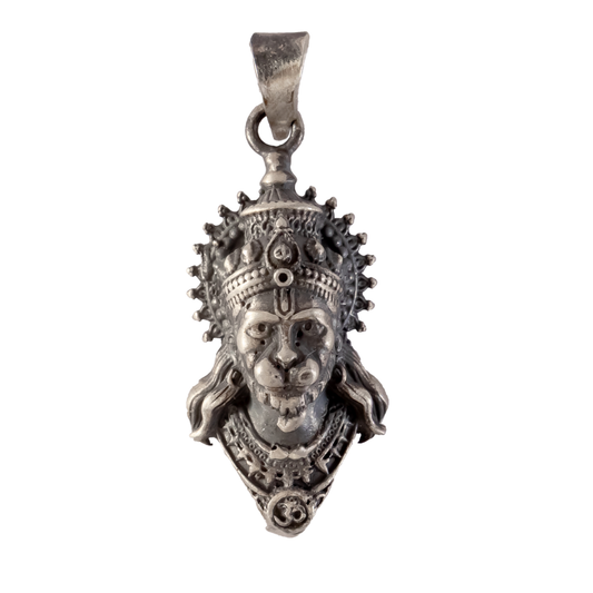 Antique Silver Lord Hanuman Pendant