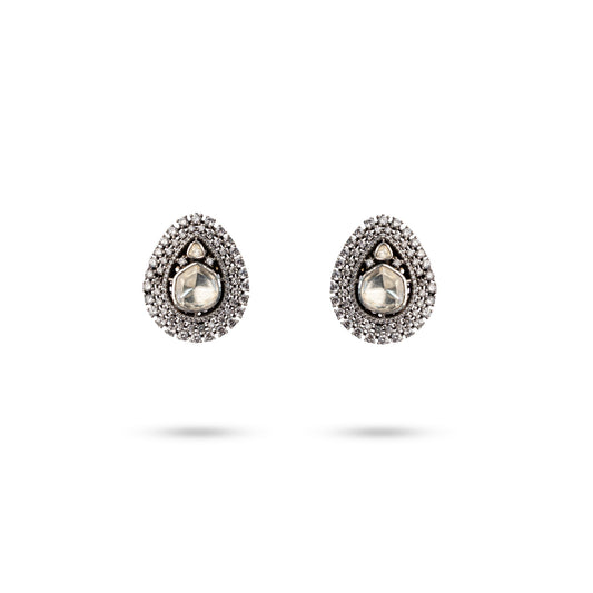 925 Radiant Moissanite Earring