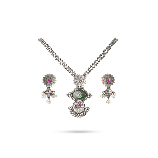 925 Modern Bloom Necklaces with Earring