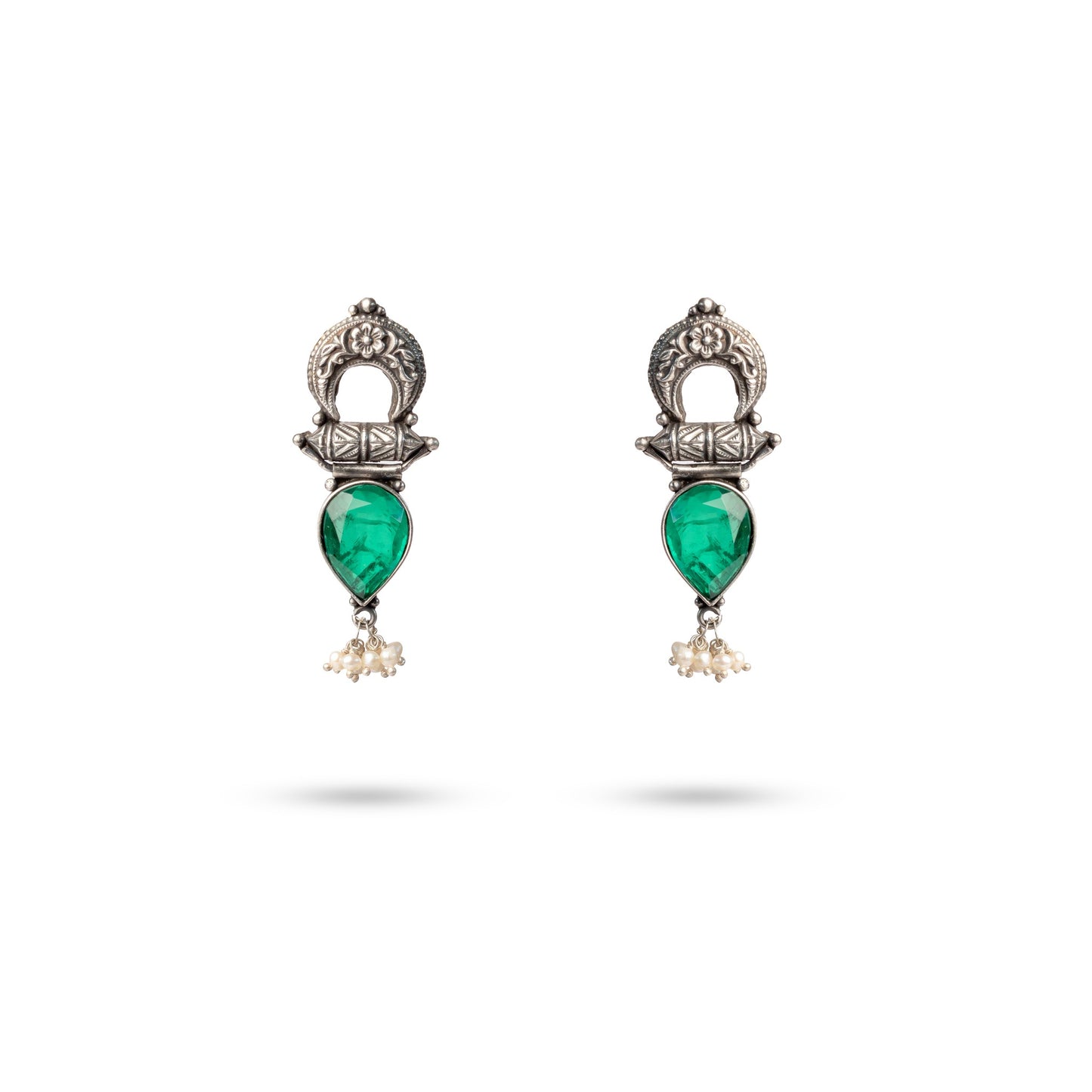 925 Heritage Emerald Earring