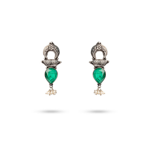 925 Heritage Emerald Earring